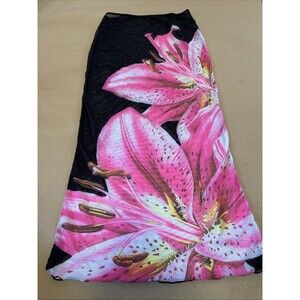 Mesh Maxi Skirt Beach Cover Up Size M Tropical Resortwear